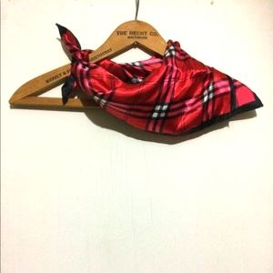 NWOT gingham red scarf